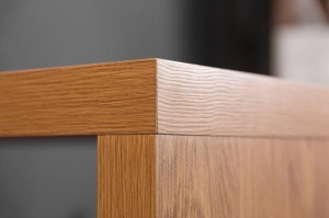 MASUTA DE BAR, MAGNUS 40761, BAZA DE METAL NEAGRA SI MDF, CULOARE STEJAR, DESIGN MODERN - Img 4