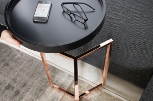 MASUTA DE CAFEA 40CM, CUPRU/NEGRU, MODUL, COD 36716, DESIGN MODERN - Img 3