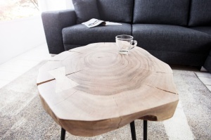 MASUTA DE CAFEA 40CM, DIN LEMN MASIV, GOA II, COD 36707, DESIGN RUSTIC UNICAT - Img 2