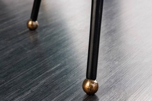 MASUTA DE CAFEA 55CM, GINGKO, DIN METAL NEGRU/AURIU - Img 4
