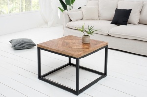 MASUTA DE CAFEA 60CM, INFINITY HOME, COD 39787, LEMN MASIV, STIL INDUSTRIAL