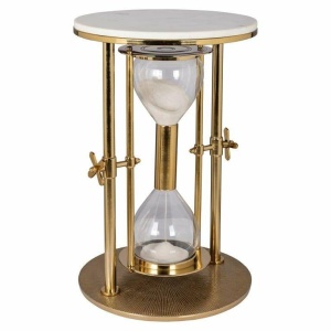 MASUTA DE CAFEA 60CM, TEMPUS, 7740, DIN METAL, MARMURA SI STICLA, DESIGN EXCLUSIVIST
