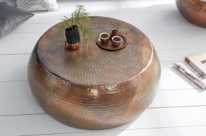 MASUTA DE CAFEA DIN METAL 80CM, ORIENT, CULOARE CUPRU, ARTIM GROUP - Img 2