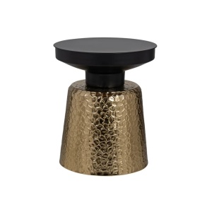 MASUTA DE CAFEA FREDDIE, NEGRU/AURIU, 825162, CONFECTIONATA DIN FIER, STIL MODERN
