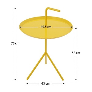 MASUTA DE CAFEA GALBENA BLANCO DIN METAL STIL MODERN B2 - Img 2