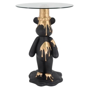 MASUTA DE CAFEA ICE BEAR 48,5Ø, 825235, CONFECTIONATA DIN POLIRASINA SI STICLA, STIL MODERN