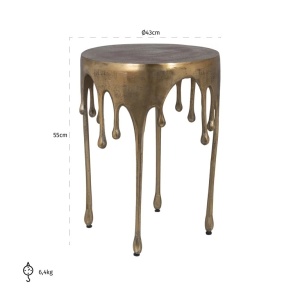 MASUTA DE CAFEA LAILA BRUSHED GOLD 43Ø, 825200, CONFECTIONATA DIN ALUMINIU, STIL MODERN - Img 2