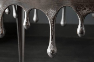 MASUTA DE CAFEA, LIQUID L 50CM, ARGINTIE, DIN METAL, STIL MODERN - Img 7