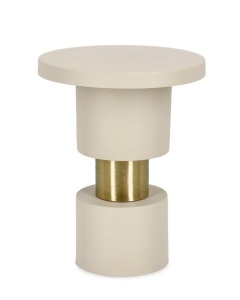 MASUTA DE CAFEA MITUL FOG BEJ/AURIU, CONFECTIONATA DIN METAL, STIL MODERN
