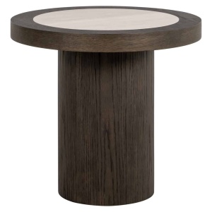 MASUTA DE CAFEA NANDO, 214218, CONFECTIONATA DIN FURNIR DE STEJAR, MDF, TRAVERTIN SI LEMN RECICLAT, MARO SI BEJ, STIL MODERN