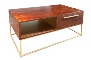 MASUTA DE CAFEA STRAIGHT 40293 DIN LEMN MASIV DE SALCAM STIL VINTAGE - Img 8