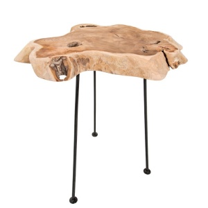 MASUTA DE CAFEA, WILD, COD 36578, DIN LEMN MASIV DE TEC DESIGN RUSTIC - Img 5