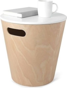 MASUTA DE CAFEA WOODROW ALB/NATURAL DIN LEMN STIL MODERN