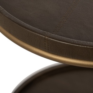 MASUTA DE CAFEA ZILON MARO, 825283, CONFECTIONATA DIN METAL, MDF SI PIELE, STIL MODERN - Img 5