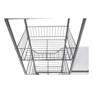 MASUTA MULTIFUNCTIONALA ATRES, ALB/ARGINTIU, DIN MDF, METAL SI PLASTIC, STIL MODERN, TK - Img 2