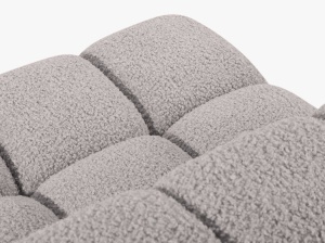 MODUL CANAPEA BELLIS, GRI DESCHIS, CU TAPITERIE DIN TEXTIL BOUCLE BALOO, MICADONI - Img 4