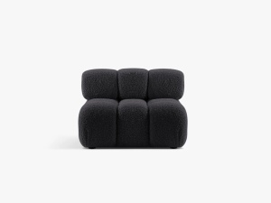 MODUL CANAPEA BELLIS, GRI GRAFIT, CU TAPITERIE DIN TEXTIL BOUCLE ROLF, MICADONI