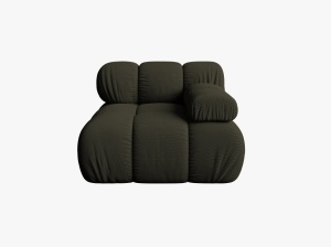 MODUL CANAPEA BELLIS, PE DREAPTA, VERDE AMAZON, CU TAPITERIE DIN TEXTIL 3 D SONIC, MICADONI