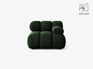 MODUL CANAPEA BELLIS, PE DREAPTA, VERDE SMARALD, CU TAPITERIE DIN CATIFEA VENUS, MICADONI