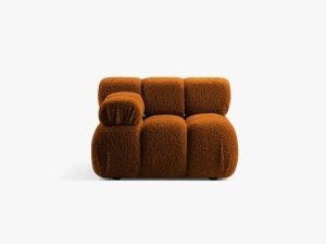 MODUL CANAPEA BELLIS, PE STANGA, CARAMIZIU, CU TAPITERIE DIN TEXTIL BOUCLE ROLF, MICADONI