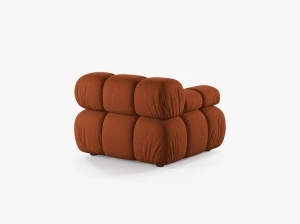 MODUL CANAPEA BELLIS, PE STANGA, CARMIZIU, CU TAPITERIE DIN CU TAPITERIE DIN TEXTIL STRUCTURAT LIBERTY, MICADONI - Img 3