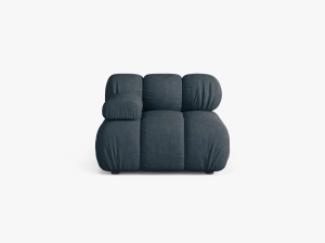 MODUL CANAPEA BELLIS, PE STANGA, PETROL INCHIS, CU TAPITERIE DIN TEXTIL LIBERTY, MICADONI