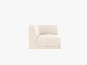MODUL CANAPEA MILEY, BEJ DESCHIS, CU TAPITERIE DIN TEXTIL CHENILLE HAGA, MICADONI
