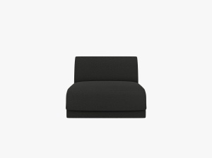 MODUL CANAPEA MILEY, CU SPATAR, NEGRU, CU TAPITERIE DIN TEXTIL BOUCLE BALOO, MICADONI