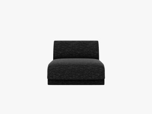 MODUL CANAPEA MILEY, CU SPATAR, NEGRU, CU TAPITERIE DIN TEXTIL CHENILLE HAGA, MICADONI