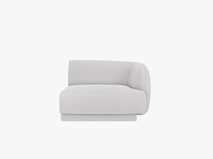 MODUL CANAPEA MILEY, PE DREAPTA, GRI DESCHIS, CU TAPITERIE DIN TEXTIL BOUCLE BALOO, MICADONI