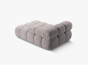 MODUL SEZLONG COLTAR BELLIS, PE DREAPTA, GRI DESCHIS, CU TAPITERIE DIN TEXTIL BOUCLE ROLF, MICADONI - Img 5