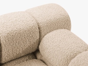 MODUL SEZLONG COLTAR BELLIS, PE DREAPTA NISIPIU, CU TAPITERIE DIN TEXTIL BOUCLE ROLF, MICADONI - Img 4