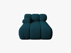 MODUL SEZLONG COLTAR BELLIS, PE STANGA, ALBASTRU MARIN, CU TAPITERIE DIN TEXTIL 3D SONIC, MICADONI