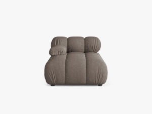 MODUL SEZLONG COLTAR BELLIS, PE STANGA, CAPPUCINO, CU TAPITERIE DIN TEXTIL STRUCTURAT LIBERTY, MICADONI