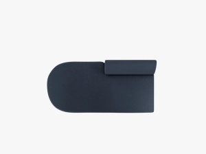 MODUL SEZLONG MILEY, PE STANGA, ALBASTRU INCHIS, CU TAPITERIE DIN TEXTIL BOUCE BALOO, MICADONI - Img 3