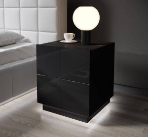 NOPTIERA, CAMA-REJA-NIGHT CABINET-BI/BI, DIN PLACI LAMINATE SI MDF DIVERSE NUANTE, DESIGN MODERN