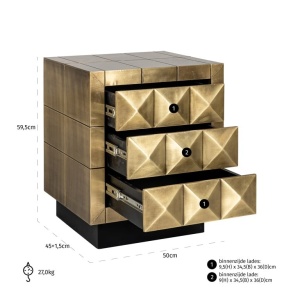 NOPTIERA COLLADA CU 3 SERTARE, 7588, CONFECTIONATA DIN MDF SI ALAMA, STIL MODERN - Img 5