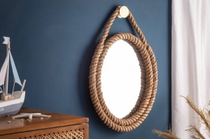 OGLINDA DE PERETE, SEVEN SEAS 60CM, DIN FUNIE NATURALA, COD 43471 - Img 2