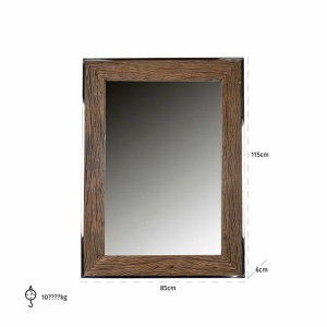 OGLINDA DECORATIVA DREPTUNGHIULARA KENSINGTON, MARO/CROM, 115 CM, STIL MODERN, B2 - Img 2