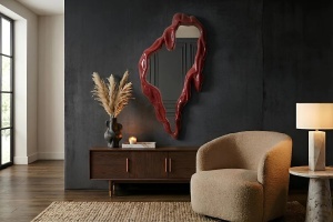 OGLINDA DEOSEBITA, FLUIDUM 150CM, ROSIE, POLIURETAN, MDF SI OGLINDA, ARTIM GROUP SELECTION