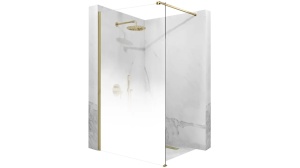 PARAVAN DE DUS REA AERO OMBRE, 90CM, AURIU PERIAT/ALB, DIN STICLA, CALITATE SUPERIOARA