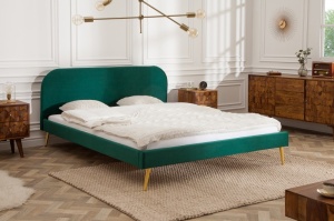 PAT DUBLU 140X200CM, FAMOUS, CATIFEA VERDE SMARALD, COD 39694, STIL MODERN - Img 1