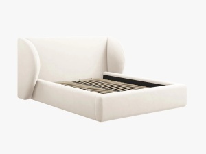 PAT EXCLUSIVIST MILEY 160x 200CM, DIN LEMN SI CATIFEA , DESIGN CONTEMPORAN, MICADONI