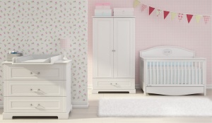 PAT PENTRU CAMERA BEBELUSI GOOD NIGHT ALB PUR DESIGN SCANDINAV BA - Img 1