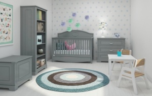 PAT PENTRU CAMERA BEBELUSI GOOD NIGHT GRI DESIGN SCANDINAV BA - Img 1