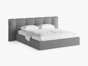 PAT TAPITAT ERIC, 200X200, GRI INCHIS, CU TAPITERIE DIN TEXTIL BOUCLE SICURO, MICADONI
