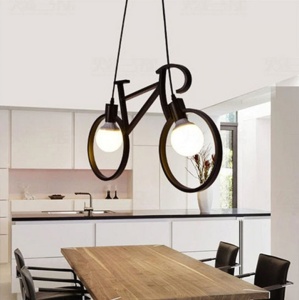 PENDUL BICYCLE APP216-2CP, 68x43 cm, NEGRU, DIN OTEL SI METAL DE INALTA CALITATE, STIL MODERN, TU - Img 8