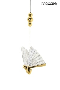 PENDUL BUTTERFLY S AURIU, CONFECTIONAT DIN ALUMINIU SI CRISTAL, STIL MODERN