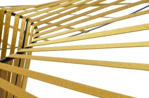 PENDUL CAPELLO FI 140, DIN METAL, AURIU, STIL MODERN - Img 5