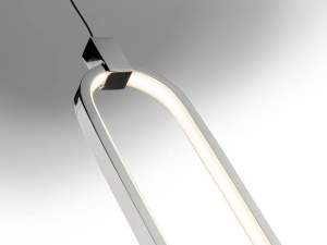 PENDUL COLETTE, 13 CM, CROM, DIN METAL SI ACRILIC OPAL, STIL MODERN - Img 2